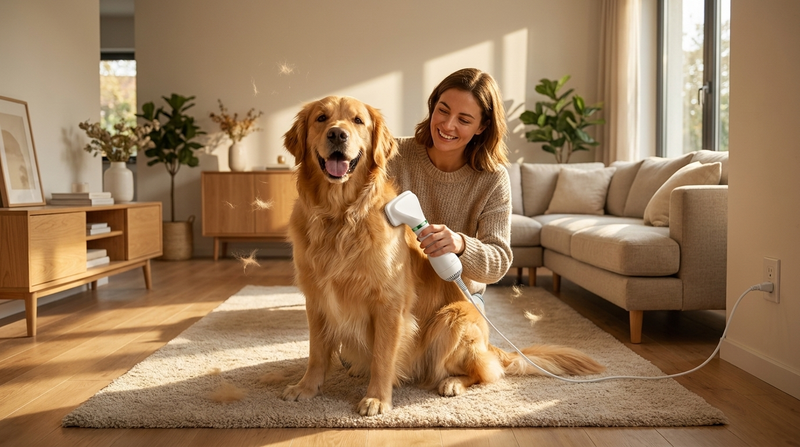 2-in-1 Pet Hair Dryer & Grooming Brush