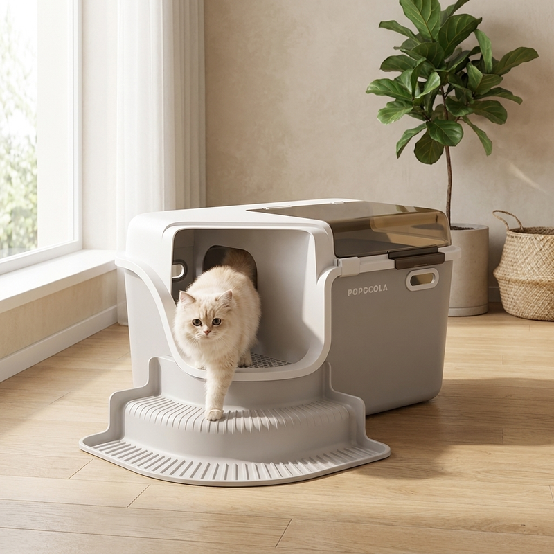 HustlePaw Enclosed Cat Litter Box